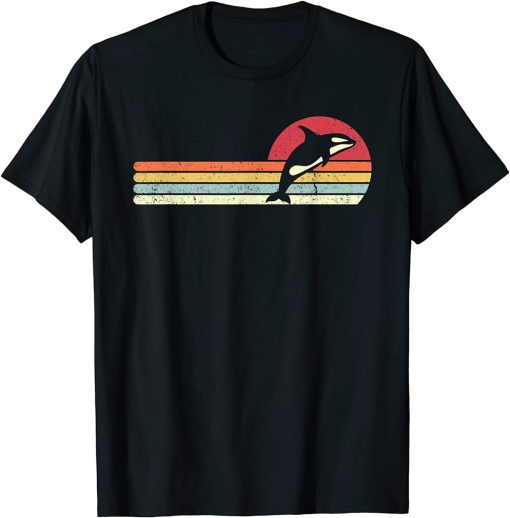 Orca Shirt. Retro Style Killer Whale T-Shirt