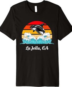 La Jolla CA Vintage Distressed Orca Killer Whale Art Premium T-Shirt