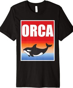 Vintage Orca Graphic Retro Killer Whale Lover Ocean Activist Premium T-Shirt