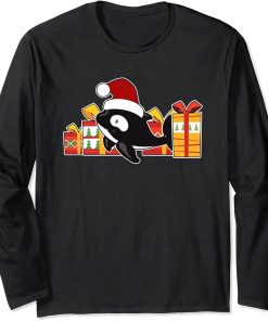 Baby Orca with Presents - Cute Orca Christmas Long Sleeve T-Shirt