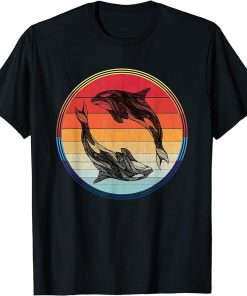 Orca Whale Family Graphic Vintage Killer Orcas Women Kids T-Shirt